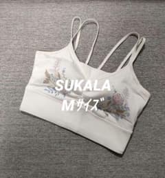 ④SUKALAスカーラLAVA 花柄刺繍 ブラトップ M ホワイト - メルカリ