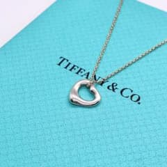 151 未使用級 ティファニー ネックレス オープンハート 11mm シルバー 151 未使用級 ティファニー ネックレス オープンハート 11mm シルバー