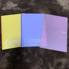 campusノート２冊とルーズリーフ閉じるファイルのサムネイル