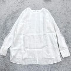 美品 かぐれ kagure リネンクルーネックプルオーバー ホワイト - メルカリ