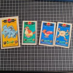 当時物 アマダ ポケモン角メンコ ニドリーナ ポッポ オニスズメ