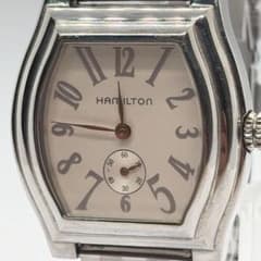 ❣️HAMILTON ハミルトン❣️ダットソントノー型クォーツ腕時計 051120 稼動品】ハミルトン ダッドソン スモールセコンド トノー型 クォーツ