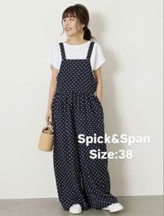 スピックアンドスパン ドット柄サロペット | Mercari