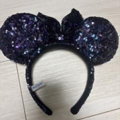 ディズニー ミッキー耳カチューシャ 黒紫のサムネイル