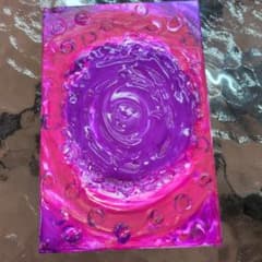 抽象画 アクリル画 パープル ピンク 渦巻きのサムネイル