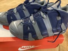 日本未発売　NIKE ナイキ　モアテン モアアップテンポ　グレー ネイビーのサムネイル