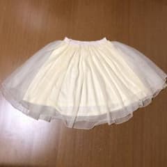チュール フレアスカート 白 レースのサムネイル