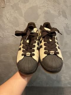 03 adidas SUPERSTAR II ブラウン/クリームホワイト24cmのサムネイル
