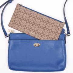 【美品】Coach コーチ ショルダーバッグ ブルーのサムネイル