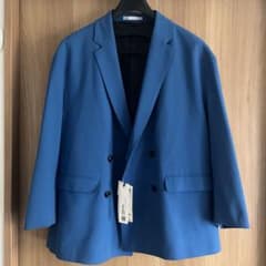【新品タグ付】ZARA ザラ ダブル テーラードジャケット ブルー 青 Lサイズのサムネイル