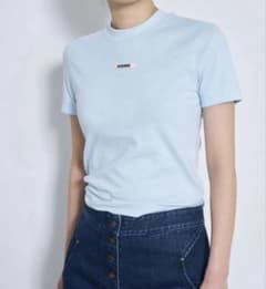 JACQUEMUS ジャックムス ロゴ クロップドTシャツ XS 水色