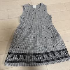 組曲 ノースリーブ ワンピース ギンガムチェック 刺繍のサムネイル