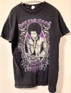 Jimi Hendrix バンドTシャツ S ブラック ロックT 半袖 古着のサムネイル