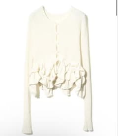 Notre émor blooming Frill Knit アイボリー 完売品 - メルカリ