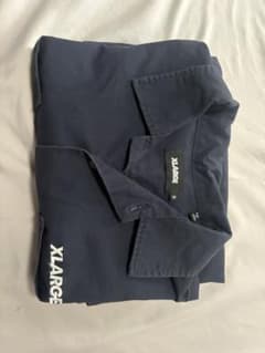 XLARGE 半袖ワークシャツ ネイビー 紺Mのサムネイル