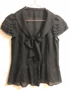 ゆみ様専用 ブラウス レッセパッセ  可愛い リボン フリル 黒のサムネイル