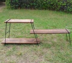 IKplus アイアンシェルフ 3段 日本製 オプション足付き - メルカリ