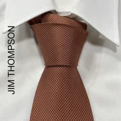 TG2523 JIM THOMPSON 지조 격자 실크 넥타이