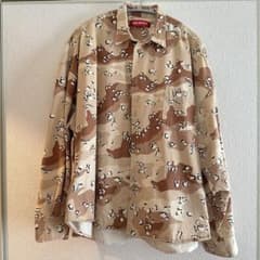 【着用2回のみ！美品！】カモ柄コットンシャツ／Lサイズのサムネイル