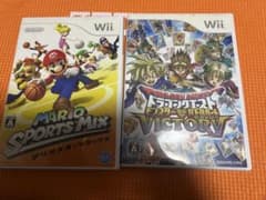 Wiiソフト2本セット マリオスポーツミックス ドラクエ モンスターバトルロードのサムネイル