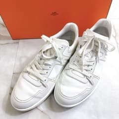 2025SS エルメス HERMES レザースニーカー ホワイト 42.5 - メルカリ