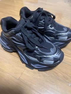 ダッドスニーカー メンズ 厚底 ブラック ストリートファッションのサムネイル