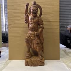 仏教美術 金剛力士像 木彫 仏像 高さ60cmのサムネイル