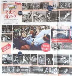 広島東洋カープ 栄光の道のり 1975カープ初優勝 中国新聞全面