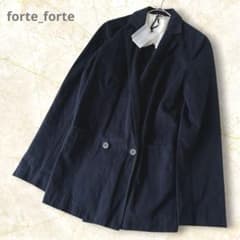 未使用・タグ付き】forte_forte ネイビー ダブルテーラードジャケット 
