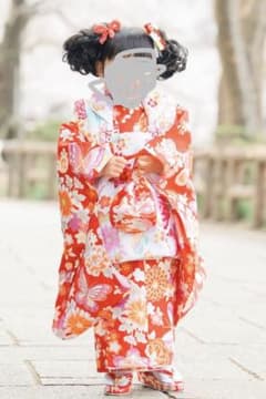 七五三 着物セット 3歳 晴れ着 蝶々柄 - メルカリ