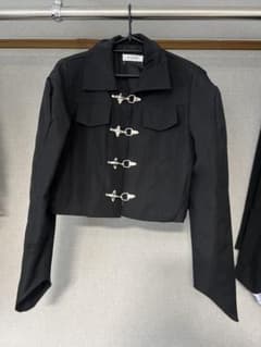 クロップド丈 ジャケット ブラックのサムネイル