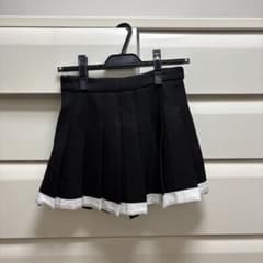 DHOLIC ディーホリック 配色カラープリーツスカートパンツ