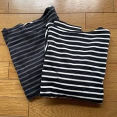 ユニクロ　ストライプ 長袖Tシャツ 2枚セット　UNIQLOのサムネイル