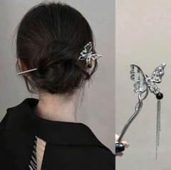 蝶モチーフ かんざし ヘアアクセサリーのサムネイル