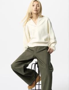 UNIQLO スムースコットンリラックスポロセーターのサムネイル