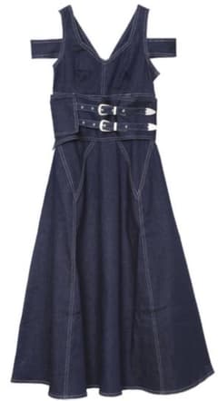 ameri vintage WIDE BELT DOCKING DRESSのサムネイル