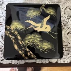 松鶴蒔絵 二段重箱 漆器のサムネイル