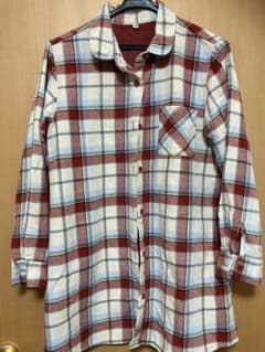 レディース　シャツ　ブラウス　裏ボア　裏起毛　春服　ロング丈のサムネイル