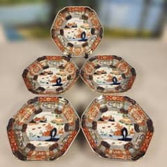 未使用 有田焼 幸楽窯 錦絵山水 六角深皿6寸3枚 有田焼 幸楽窯 錦色絵山水 六角小皿5枚 - メルカリ