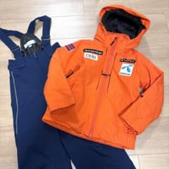 極美品】フェニックス スキーウェア ノルウェー キッズ 120 オレンジ