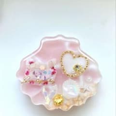 【再販△】レジン ヘアゴム 海塗りシェル 隠れ猫ちゃん　ピンク系 ◡̈♥︎ 再販△】レジン ヘアゴム 海塗りシェル 隠れ猫ちゃん ピンク系 ◡̈
