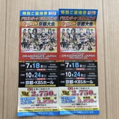 DRAGON GATE 프로레슬링 2026 특별 우대권 2장 세트