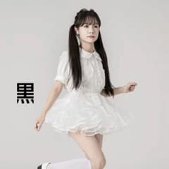 ボリューム パニエ ミニ丈 30cm ブラック アイドル ロリッタのサムネイル