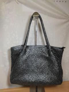 美品　高野　トートバッグ　ヘビ　編み込み