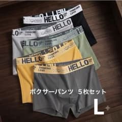 メンズ ボクサーパンツ 5枚セット おしゃれ まとめ売り　Lのサムネイル