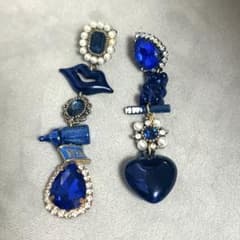 guriguri / ブルー ビジュー ピアスのサムネイル