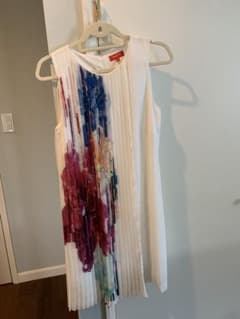 Derhy ノースリーブワンピース 花柄 プリーツ Lのサムネイル