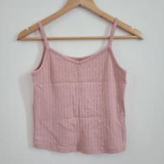 GAP リブ編みキャミソール ピンク Mサイズのサムネイル
