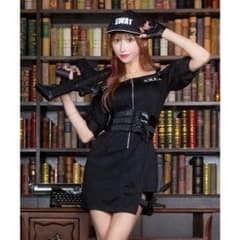 SWAT コスプレ衣装 5点セット ブラックのサムネイル