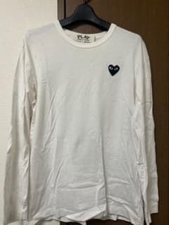 PLAY COMME des GARCONS 長袖Tシャツ ホワイト L - メルカリ